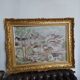 Oil on canvas signed  STourret village de beaulieu