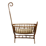 Turned wooden cradle half 20th century