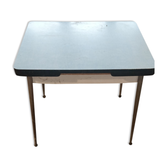 Blue formica table