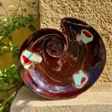 Large ceramic shell dish