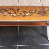 Ceramic tile coffee table signed ADRI 1970