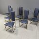 Vintage brass dining chairs set of 6 - 1970s