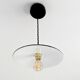Enamelled sheet metal pendant lamp