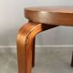 Pair of Artek stools model E60 (rare version with 4 legs), Alvar Aalto