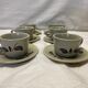 Ensemble de 6 tasses en grès vintage Saint Amand