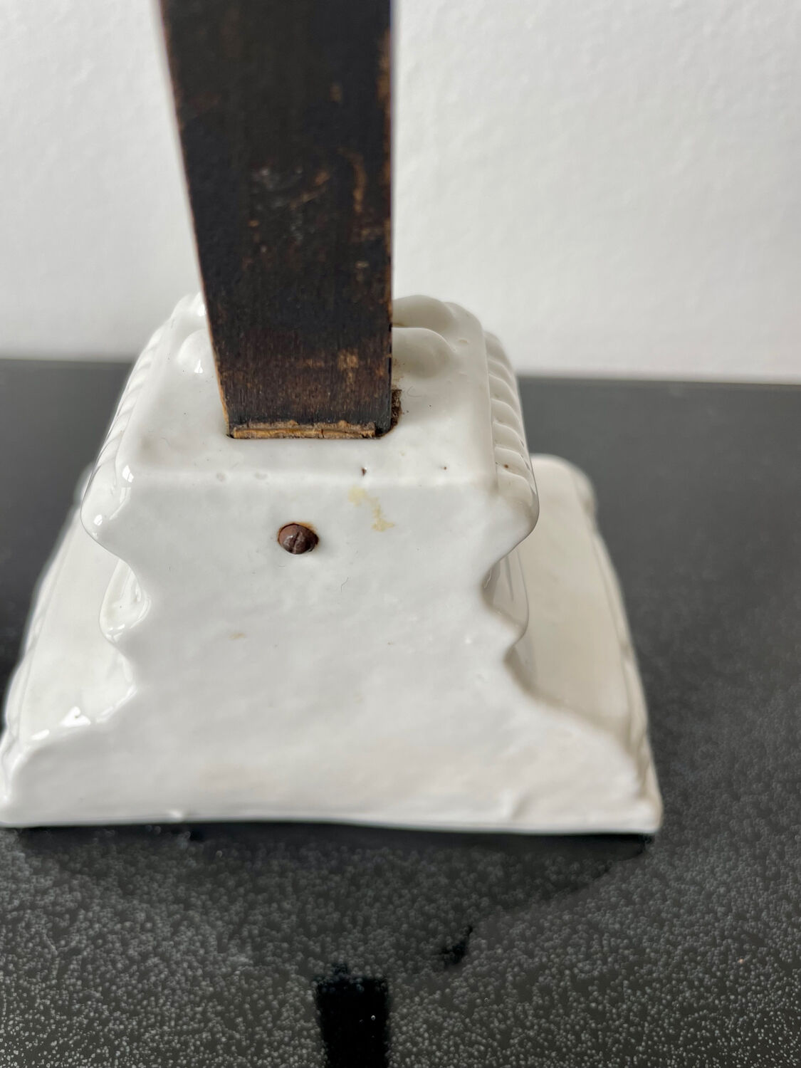 Napoleon 3 crucifix porcelain and wood