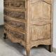 Louis XV style curved chest of drawers with 4 drawers in raw solid oak