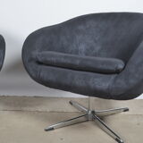 Scandinavian swivel shell armchair by Carl Eric Kolte 1960