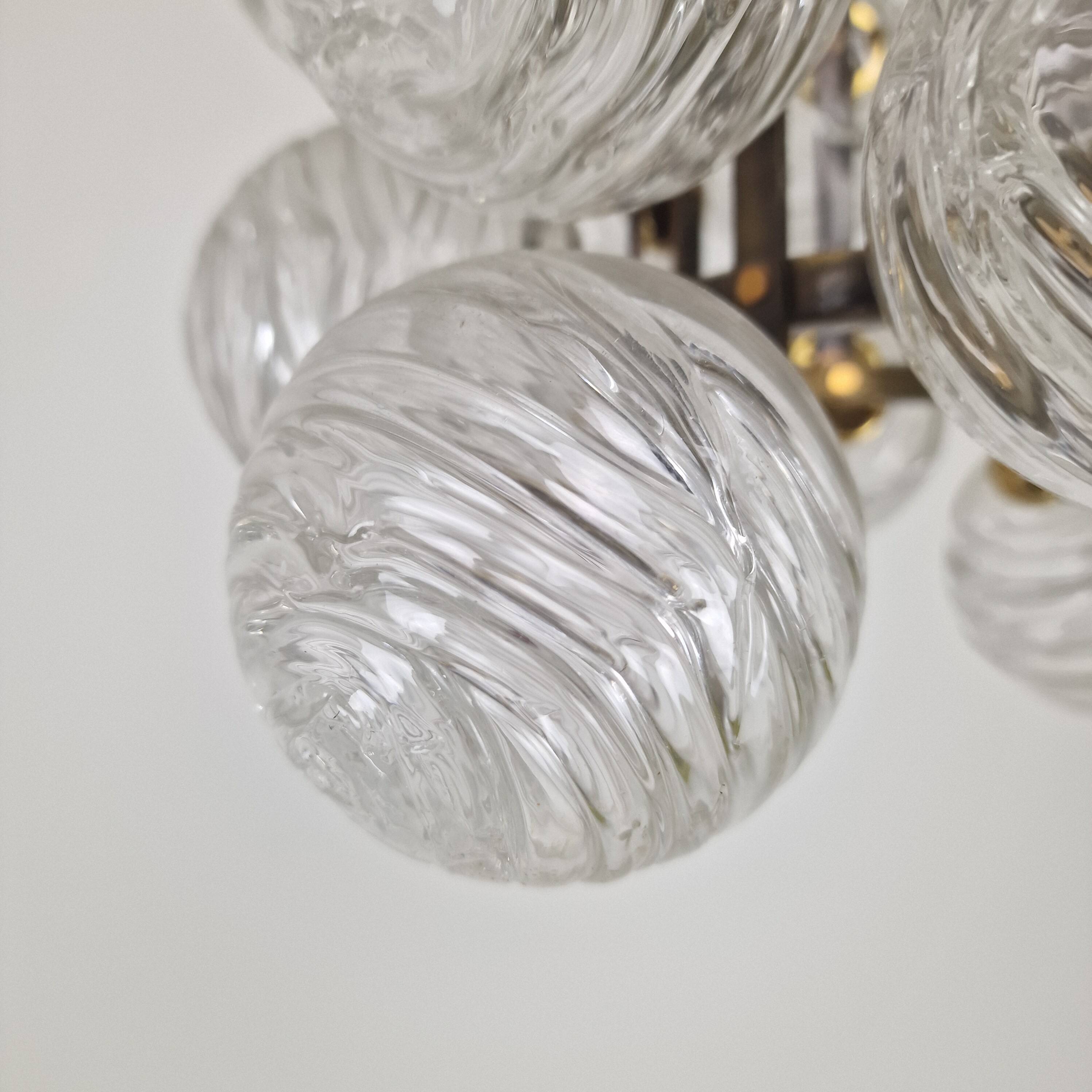 Mid-Century Modern 'Snowball' Chandelier by Doria Leuchten, Germany, 1970s