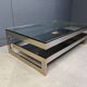 Vintage two tier belgochrom 23kt coffee table, 1970s