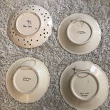 4 plates décor rouen handmade
