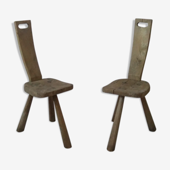Pair of 60s tripod chairs