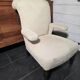 Napoleon III crapaud armchair with a reclined backrest