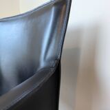 Italian designer leather bench, Enrico Pellizzoni