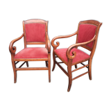 Pair of armchairs with cross XIXth