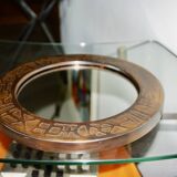 Vintage round copper mirror by marco fugeri 1960