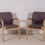 2x Alvar Aalto Model 45 Armchairs, 1970s Artek Finland