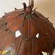 1970s metal chandelier Hans Kogl leaf patterns