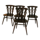 Lot de4chaises ercol fleur de lys anglaise 1960