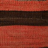 Turkish Red & Brown Striped Vintage Kilim Rug, 87x127Cm
