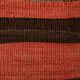 Tapis kilim vintage turc rayé rouge et marron, 87x127 cm
