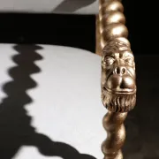 Gold and grey château armchair
