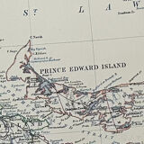 Antique Map of Canada (Eastern Sheet) circa 1869 Keith Johnston Royal Atlas Hand coloured map