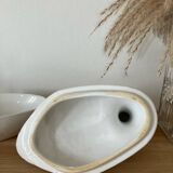 Vintage-beautiful earthenware terrine-white goose