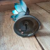 Wall lamp lotus flower petal blue mother-of-pearl base gold patinated dp 1123218