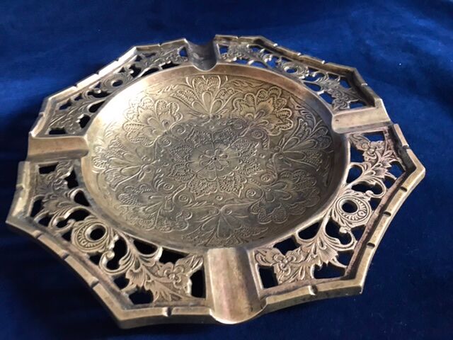 Old bronze cigar ashtray