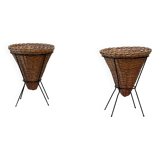 Ensemble de deux paniers en rotin