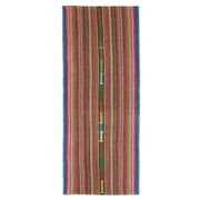 Vintage Turkish Hand-Knotted Wool Cotton Beige Kilim Runner Rug 76x198