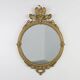 Miroir rond néoclassique français en finition cuivre, 20e siècle