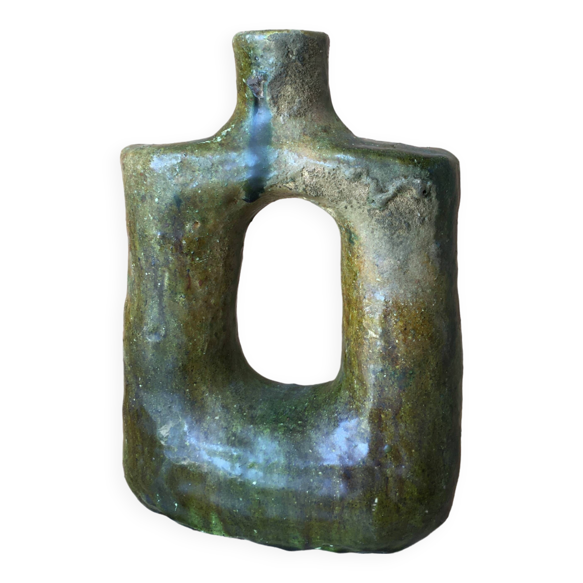 Tamegroute pottery candle holder