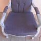 GREY PATINATED VOLTAIRE ARMCHAIR AND ANTHRACITE FABRIC