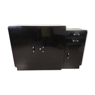Buffet moderniste art déco laqué noir
