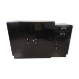 Modernist art deco black lacquered buffet