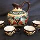 Saint Jean de Bretagne ceramic liqueur set, 5 pieces