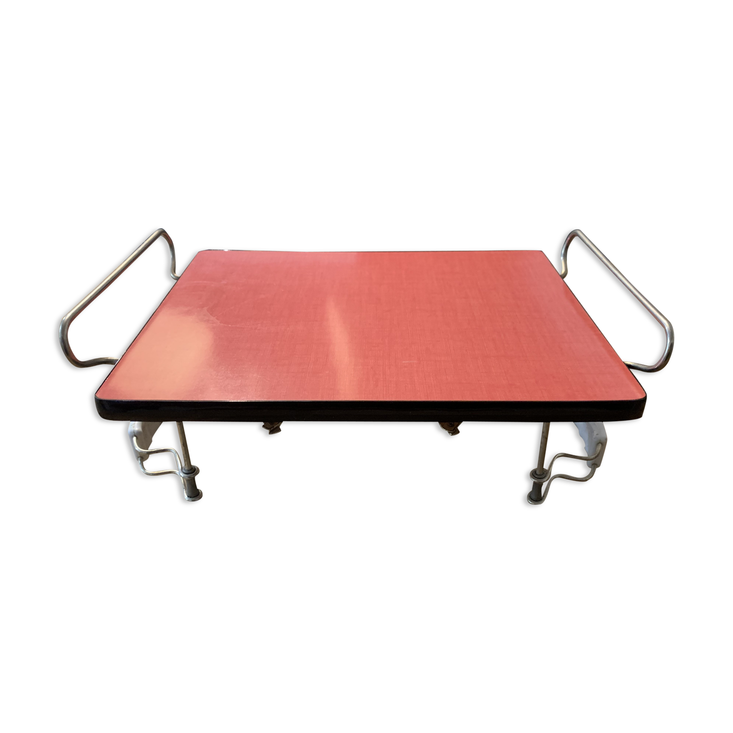 Service tray in red formica