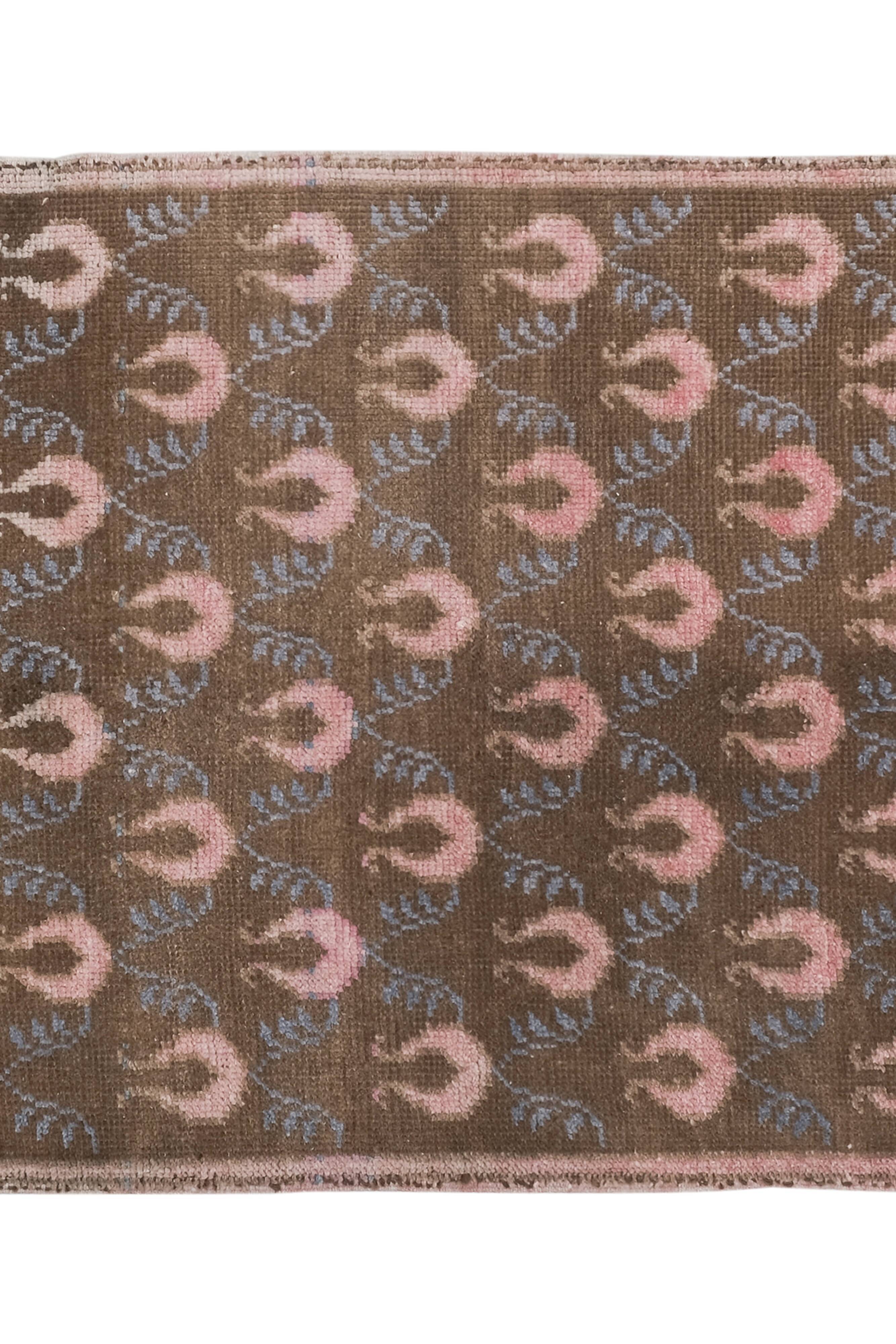 Vintage floral turkish runner