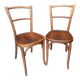 Pair of vintage bistro chairs in bent wood – Baumann / Thonet style