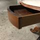 Side table Louis Philippe walnut and marble