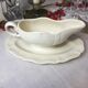 Old sauce boat Ivory made in France Digoin Sarreguemines