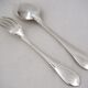 Ercuis Neo-Gothic style, 38-piece cutlery set in silver-plated metal, excellent condition.