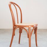 Bent beech wood chairs with straw seats, no. 34 total, 1990-2000