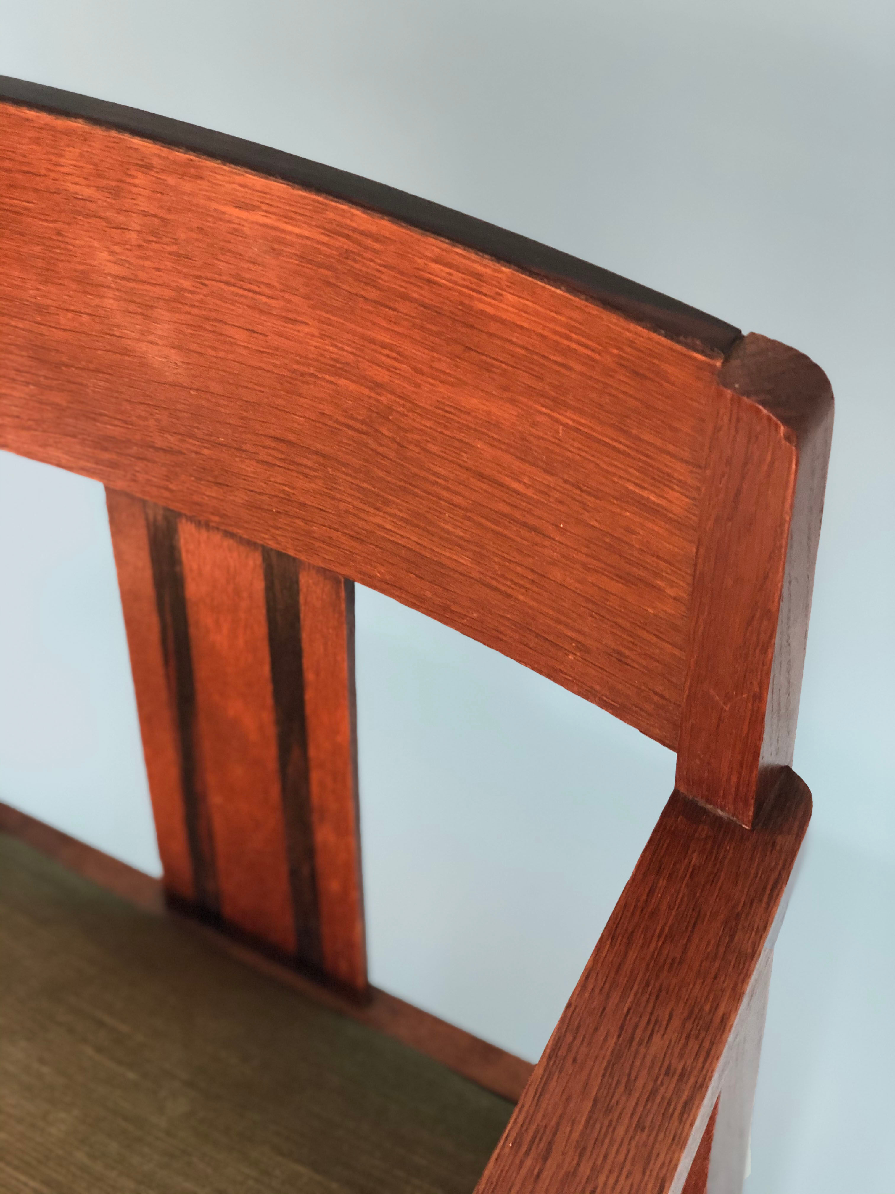 Oak Art Deco Amsterdam School Armchair 1920s