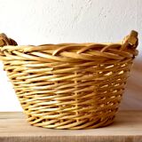 Large wicker basket - Woven wooden awning