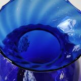 Vase shape vintage ball blown glass with frill