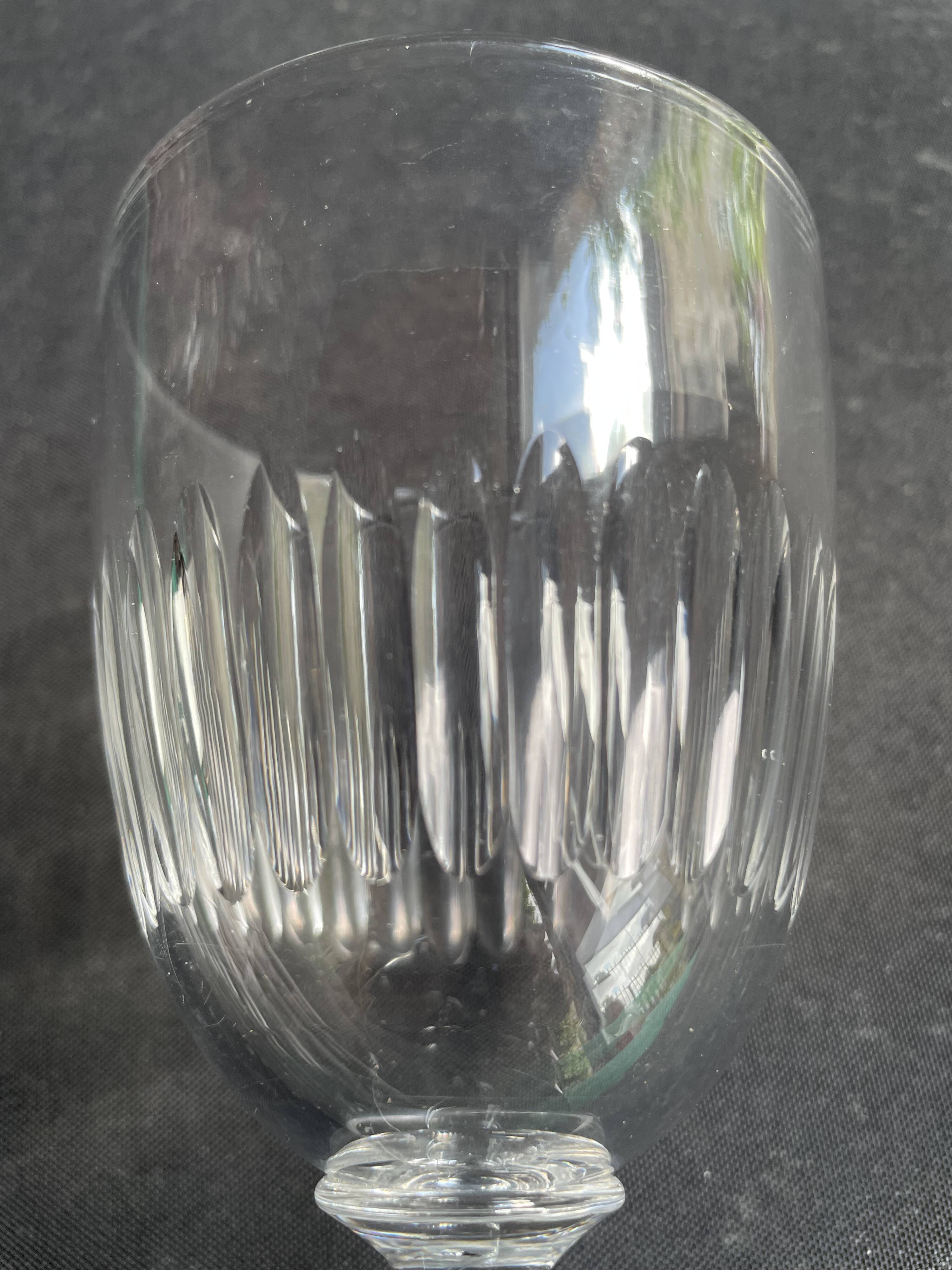 3 Water glasses – Blown and cut crystal