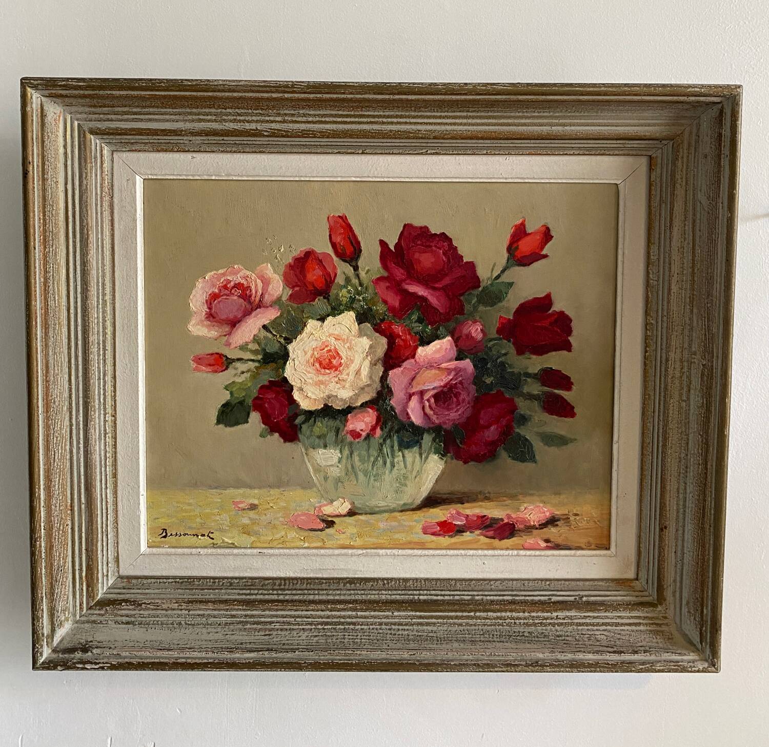 Painting bouquet of roses